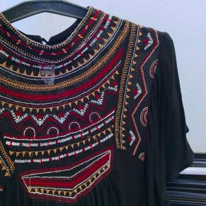 Black Multicolour Top