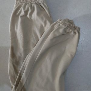 Beige High Waist Joggers