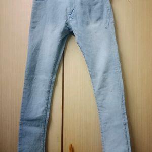 Denim Jeans In Light Blue Color