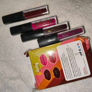 Matte Liquid Lipstick 4 Pices In Pack