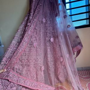 Heavy Work Bridal Gown With Dupatta