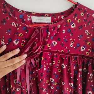 Gorgeous Maroon Floral Top