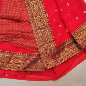 Chiffon Sarees With A Brocade Border