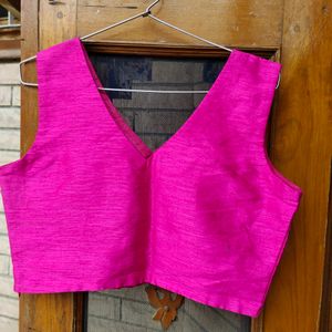 Pink Sleeveless Blouse