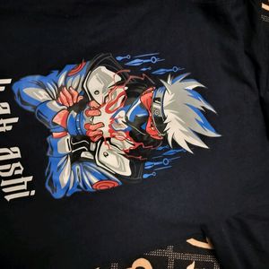 NARUTO KAKASHI BACK PRINTED OVERSIZED T-SHIRT