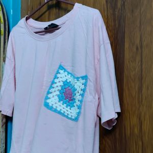 Baby Pink Crop T Shirt