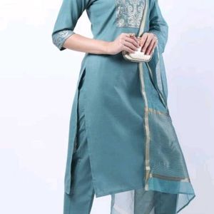 Ketch Women Cotton Dupatta Set