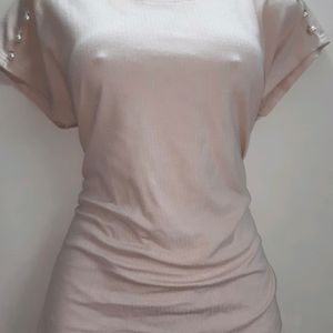 Gorgeous Beige Coloured Pearl Styled Top❤️