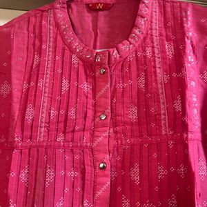 W Kurta And Palazzo Set - Large