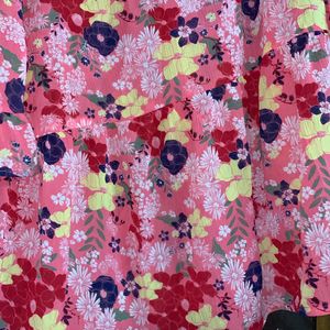 Pink Floral Top For Women Girls