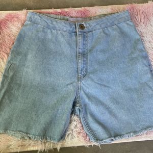 High Waist Jean Shorts