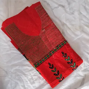 Red Kurti Fabric