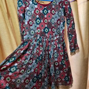 Frock And Plazzo Ethnic Dress