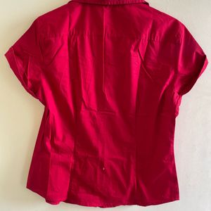 Red Formal Solid Shirt