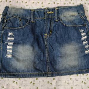 Denim Short Skirt For Women