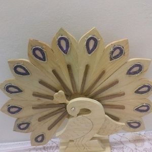 Wooden Peacock Design Showpiece For HomeDecoration