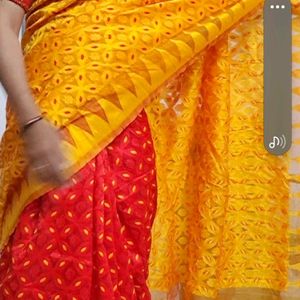 Cotton Jamdhani  Bengal Special Saree