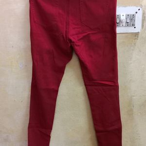 FOREVER 21 Women's Red Pant