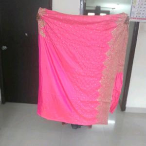 Pink Saree.