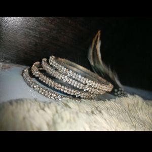 Metal And Glass Bangles