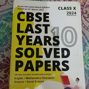 Class 10th 10 Years PYQ Book For CBSE