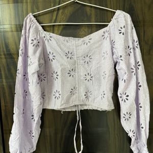 Lavender Crop Top