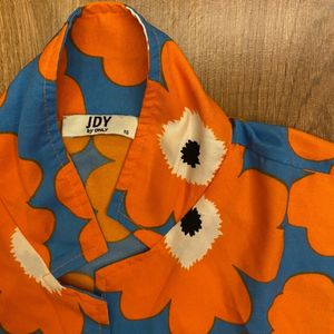 Orange Floral Shirt