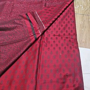 Woolen Jari Suit With Print Salwar Ans Stole