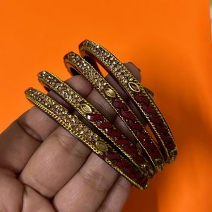 Glass Kada/ Bangles Set Of 2