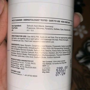 Minimalist Salicylic Acid Face Wash