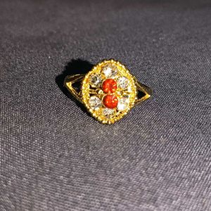 Golden Colour Stone Ring (4 Piece)