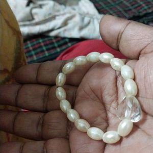 Heart Crystal Pearl Bracelet