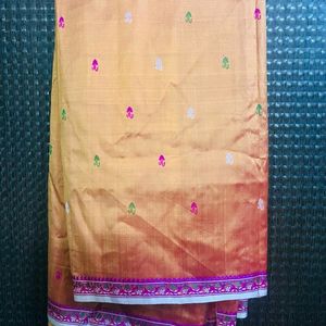 Beautiful Silk Orange Colour Saree