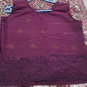 Elegant Purple Sleeveless Top