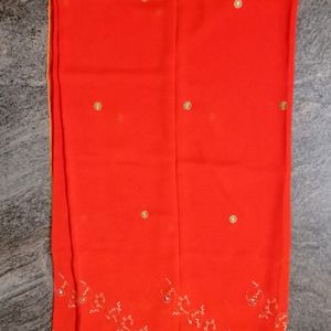 Red Embroidery Saree