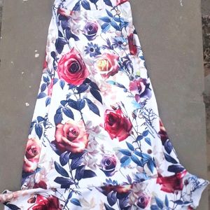 Floral Fish Tail Long Skirt