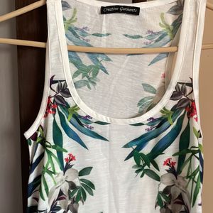 Tropical Print T-back Dress