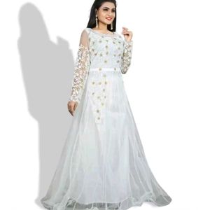 White Gown 30 Rs. Off Free Delivery