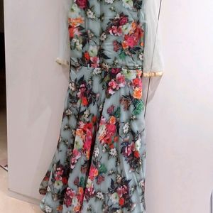 Green Floral Gown