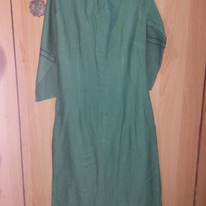 W Green Embroidered Kurta