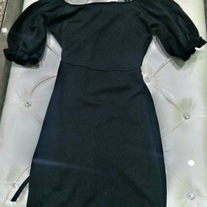 A mini bodycon dress