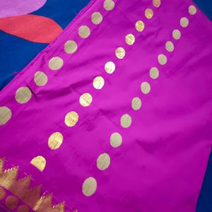 Pink Halfpattu Saree