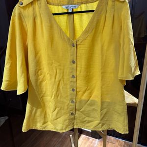 Yellow Bell Sleeves Top