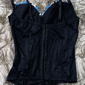 Black Mermaidcore Bustier Top