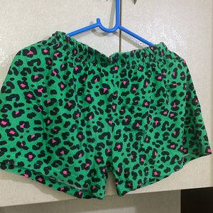 Cute Nightwear Shorts Animal Print