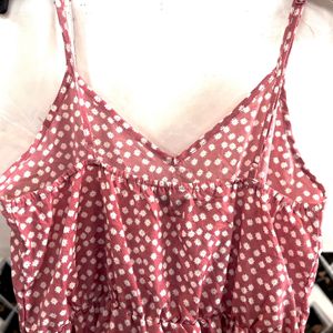 SHEIN Pink Ditsy Floral Print Cami Dress