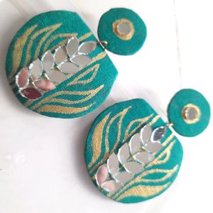 Green Mirror Earings