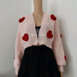 Crochet Herzen Cardigan ♥️