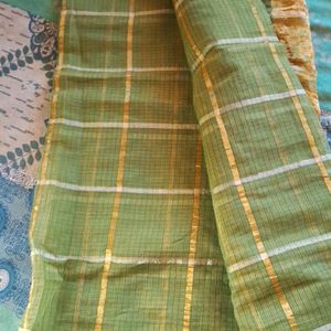 Today Offer! Olive Green Beautiful Saree