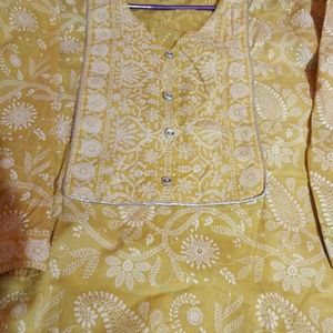 Yellow Color Kurti